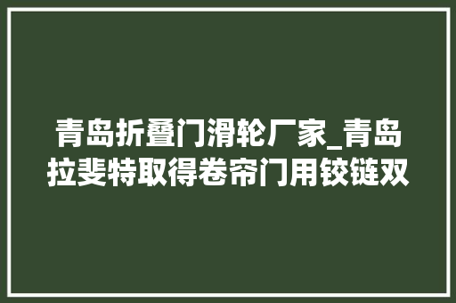 青岛折叠门滑轮厂家_青岛拉斐特取得卷帘门用铰链双靠轮及卷帘门专利解决现有技能中响应问题