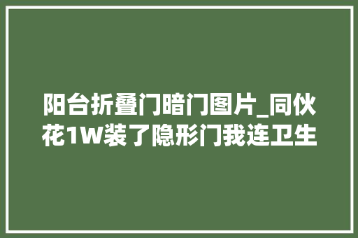 阳台折叠门暗门图片_同伙花1W装了隐形门我连卫生间都找不到阳台暗门更让我叫绝