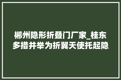 郴州隐形折叠门厂家_桂东多措并举为折翼天使托起隐形的同党