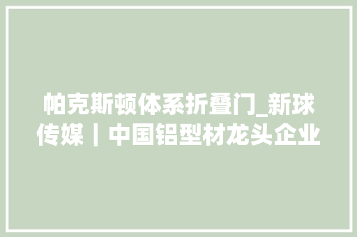 帕克斯顿体系折叠门_新球传媒｜中国铝型材龙头企业2021新品提前看