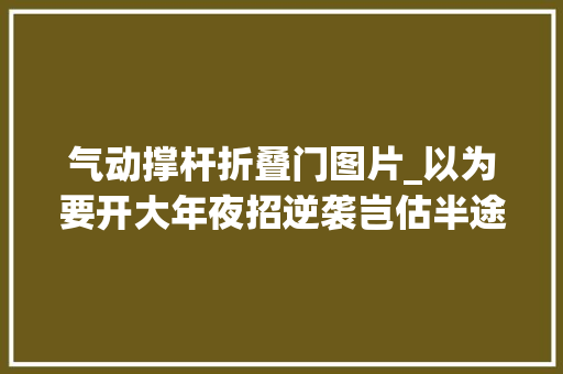 气动撑杆折叠门图片_以为要开大年夜招逆袭岂估半途熄火郑州日产拉皮卖车居然还卖贵