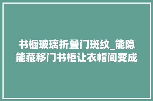 书橱玻璃折叠门斑纹_能隐能藏移门书柜让衣帽间变成神秘间