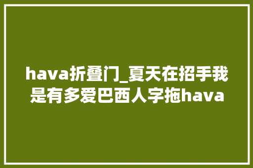 hava折叠门_夏天在招手我是有多爱巴西人字拖havaianas哈瓦那新款到家