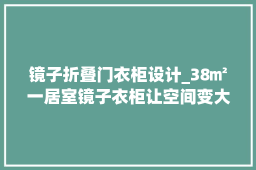 镜子折叠门衣柜设计_38㎡一居室镜子衣柜让空间变大年夜一小我住太爽