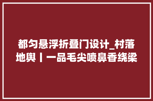 都匀悬浮折叠门设计_村落地舆丨一品毛尖喷鼻香绕梁坪阳村