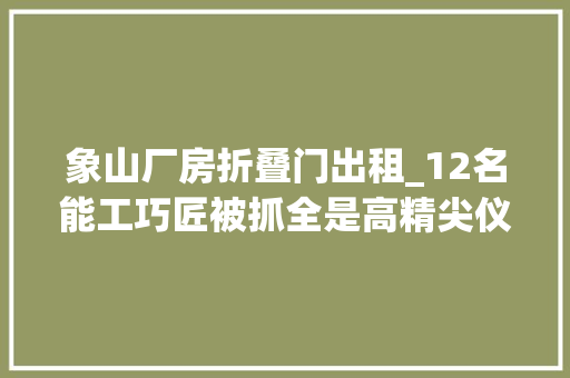 象山厂房折叠门出租_12名能工巧匠被抓全是高精尖仪器硬核现场视频曝光