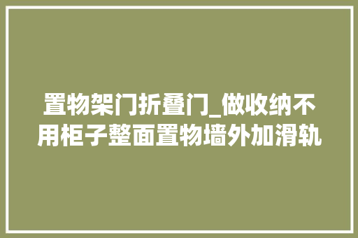 置物架门折叠门_做收纳不用柜子整面置物墙外加滑轨门个性不占地少花几千块
