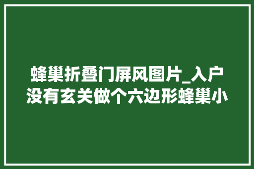 蜂巢折叠门屏风图片_入户没有玄关做个六边形蜂巢小隔断直接靠墙打鞋柜晒晒
