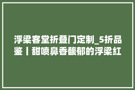 浮梁客堂折叠门定制_5折品鉴丨甜喷鼻香馥郁的浮梁红茶入手价只需50元