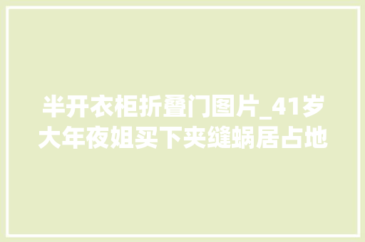 半开衣柜折叠门图片_41岁大年夜姐买下夹缝蜗居占地20㎡宽只有2米5层的小家像个迷宫
