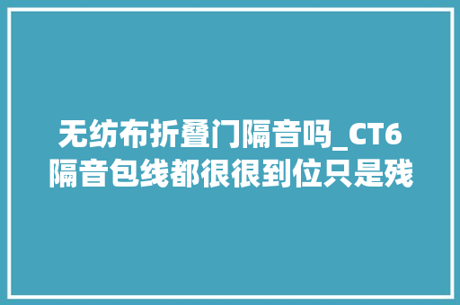 无纺布折叠门隔音吗_CT6隔音包线都很很到位只是残值太低惹人愁