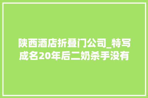 陕西酒店折叠门公司_特写成名20年后二奶杀手没有退休 折叠门