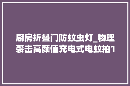 厨房折叠门防蚊虫灯_物理袭击高颜值充电式电蚊拍1秒无蚊百发百灭