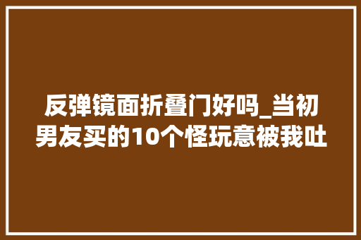 反弹镜面折叠门好吗_当初男友买的10个怪玩意被我吐槽鸡肋现在我也没逃脱境泽定律