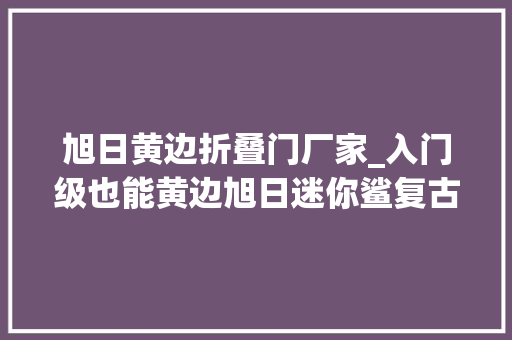 旭日黄边折叠门厂家_入门级也能黄边旭日迷你鲨复古公路外胎评测