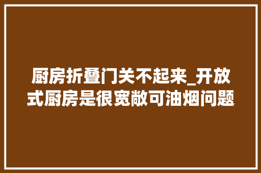 厨房折叠门关不起来_开放式厨房是很宽敞可油烟问题怎么解决