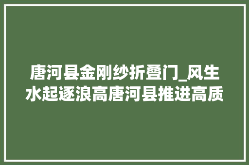 唐河县金刚纱折叠门_风生水起逐浪高唐河县推进高质量成长纪实