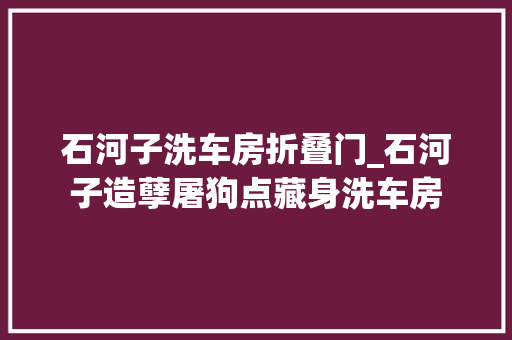 石河子洗车房折叠门_石河子造孽屠狗点藏身洗车房