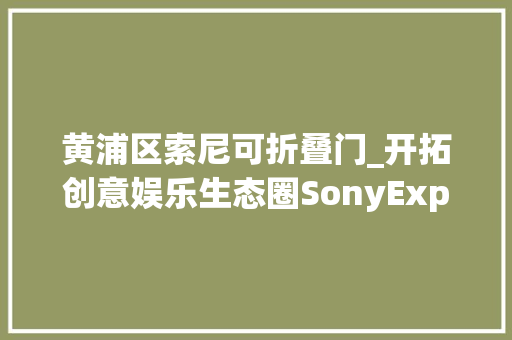 黄浦区索尼可折叠门_开拓创意娱乐生态圈SonyExpo2021亮相黄浦滨江