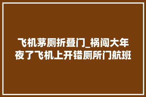 飞机茅厕折叠门_祸闯大年夜了飞机上开错厕所门航班被迫取消大年夜妈吓哭