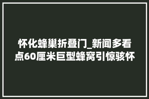 怀化蜂巢折叠门_新闻多看点60厘米巨型蜂窝引惊骇怀化鹤城消防好手除瘤