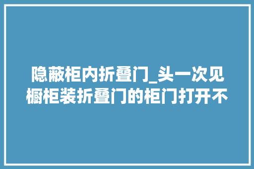 隐蔽柜内折叠门_头一次见橱柜装折叠门的柜门打开不占地方内部空间一目了然