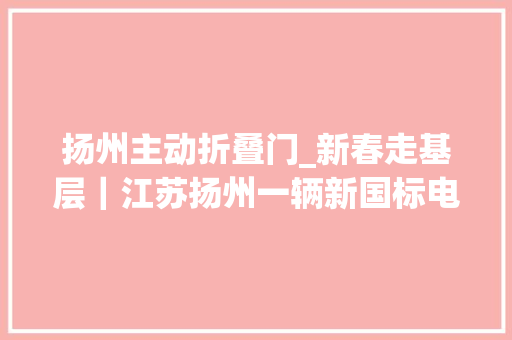 扬州主动折叠门_新春走基层｜江苏扬州一辆新国标电动车背后的做事助力