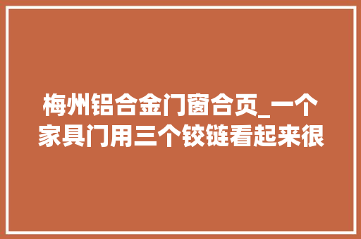 梅州铝合金门窗合页_一个家具门用三个铰链看起来很奢侈