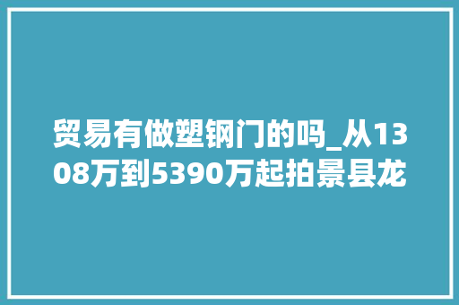 贸易有做塑钢门的吗_从1308万到5390万起拍景县龙华镇西外环商业门店批量上拍