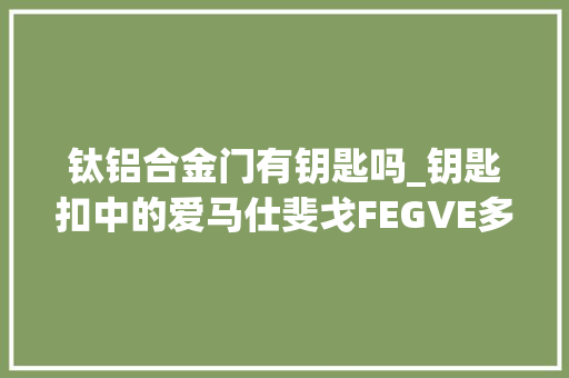 钛铝合金门有钥匙吗_钥匙扣中的爱马仕斐戈FEGVE多功能钛合金一体钥匙扣上手体验