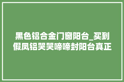 黑色铝合金门窗阳台_买到假凤铝哭哭啼啼封阳台真正价格在这大年夜家别步我后尘