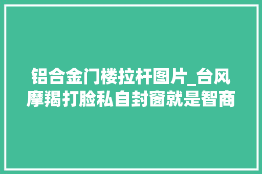 铝合金门楼拉杆图片_台风摩羯打脸私自封窗就是智商税还有生命危险