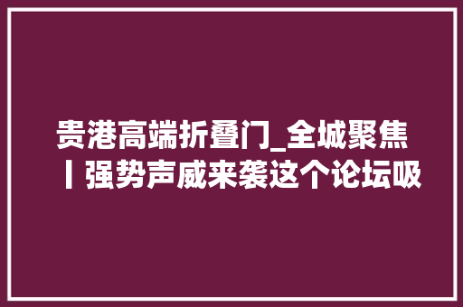 贵港高端折叠门_全城聚焦丨强势声威来袭这个论坛吸睛无数