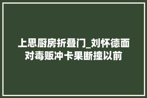 上思厨房折叠门_刘怀德面对毒贩冲卡果断撞以前