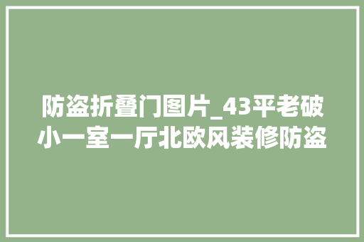 防盗折叠门图片_43平老破小一室一厅北欧风装修防盗网折叠门安装