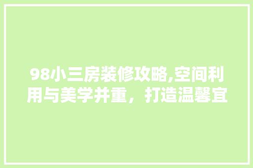 98小三房装修攻略,空间利用与美学并重，打造温馨宜居之家
