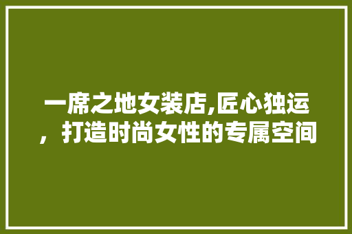 一席之地女装店,匠心独运，打造时尚女性的专属空间