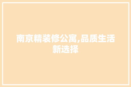 南京精装修公寓,品质生活新选择 复合门