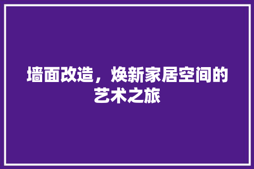 墙面改造，焕新家居空间的艺术之旅 推拉门