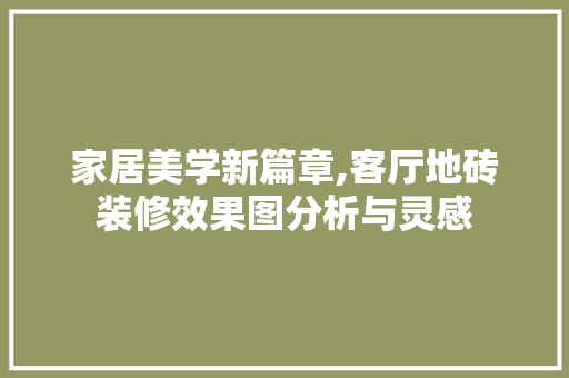 家居美学新篇章,客厅地砖装修效果图分析与灵感