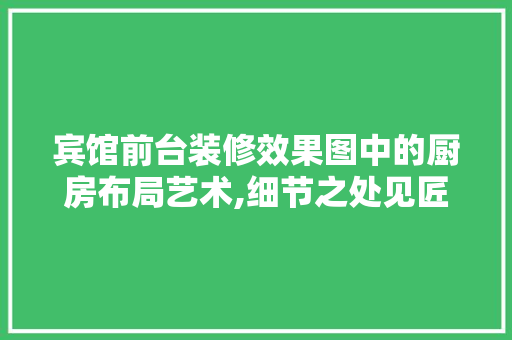 宾馆前台装修效果图中的厨房布局艺术,细节之处见匠心