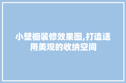 小壁橱装修效果图,打造适用美观的收纳空间