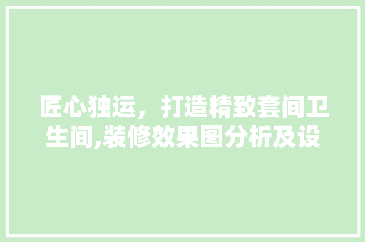 匠心独运，打造精致套间卫生间,装修效果图分析及设计要点