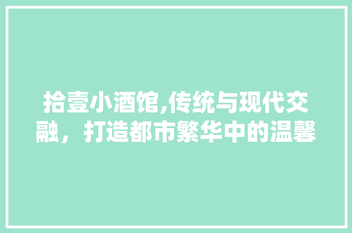 拾壹小酒馆,传统与现代交融，打造都市繁华中的温馨港湾