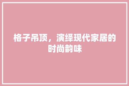 格子吊顶，演绎现代家居的时尚韵味