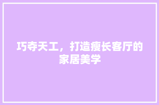 巧夺天工，打造瘦长客厅的家居美学