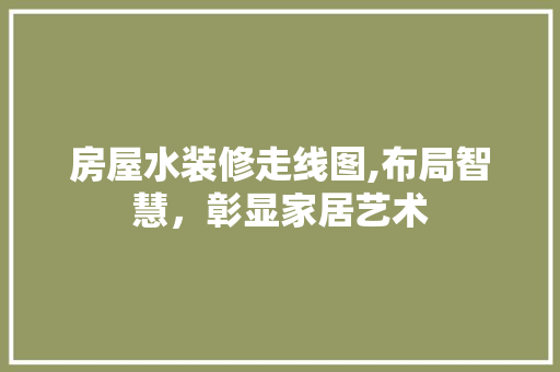 房屋水装修走线图,布局智慧，彰显家居艺术