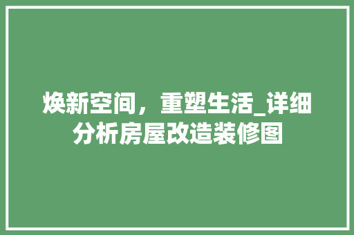 焕新空间，重塑生活_详细分析房屋改造装修图