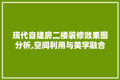 现代自建房二楼装修效果图分析,空间利用与美学融合的艺术展现