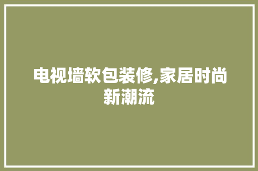 电视墙软包装修,家居时尚新潮流